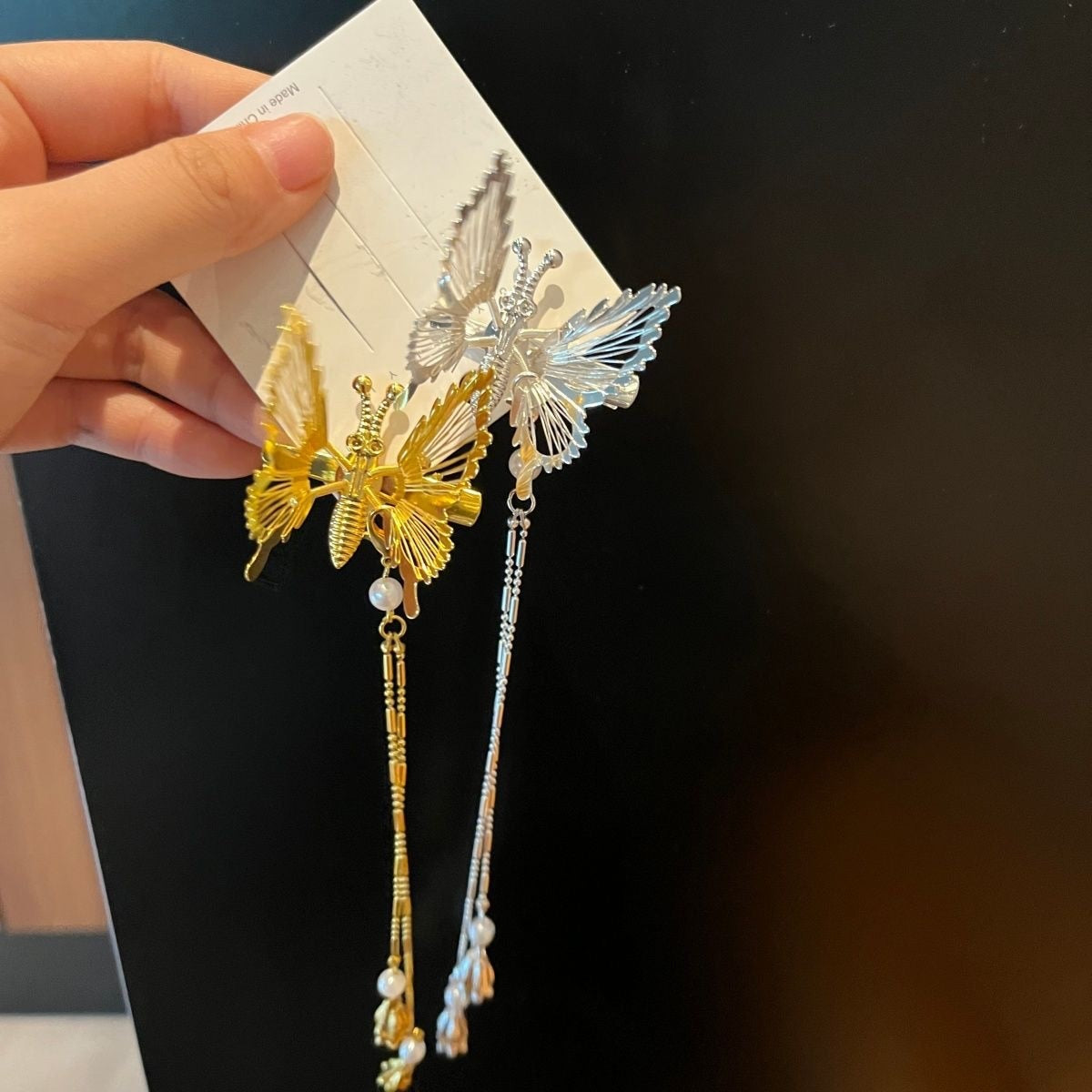 Elegant Tassel Butterfly Hairpin