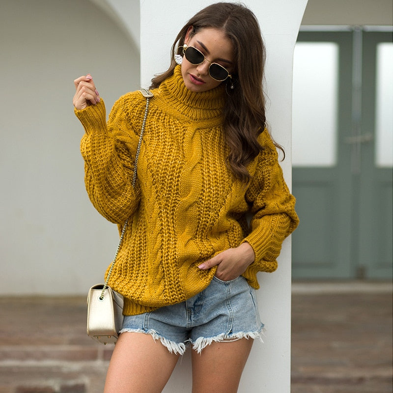 Knitted Turtleneck Sweater