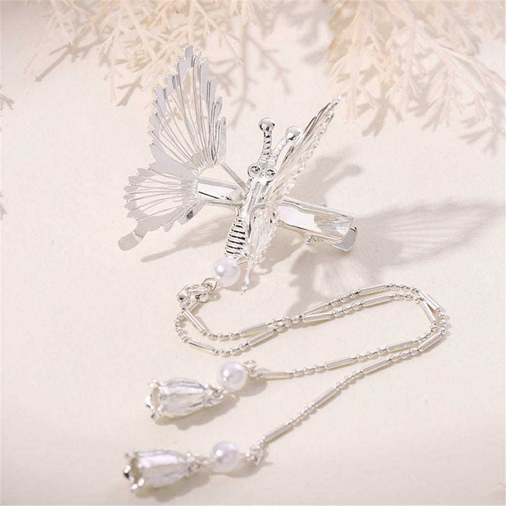 Elegant Tassel Butterfly Hairpin