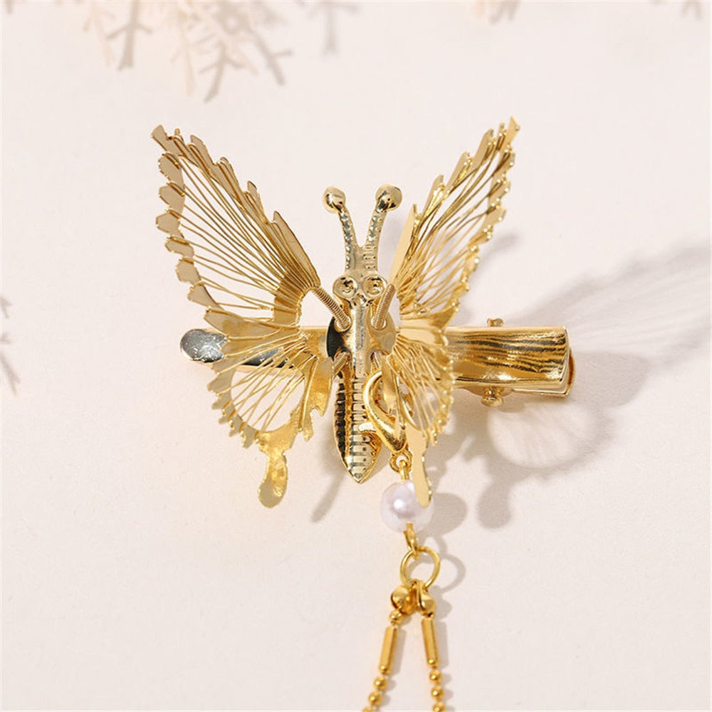 Elegant Tassel Butterfly Hairpin