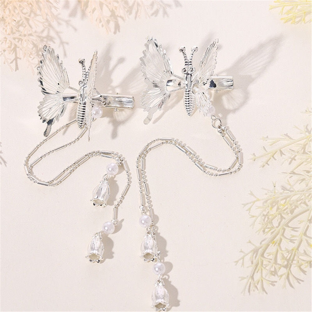 Elegant Tassel Butterfly Hairpin