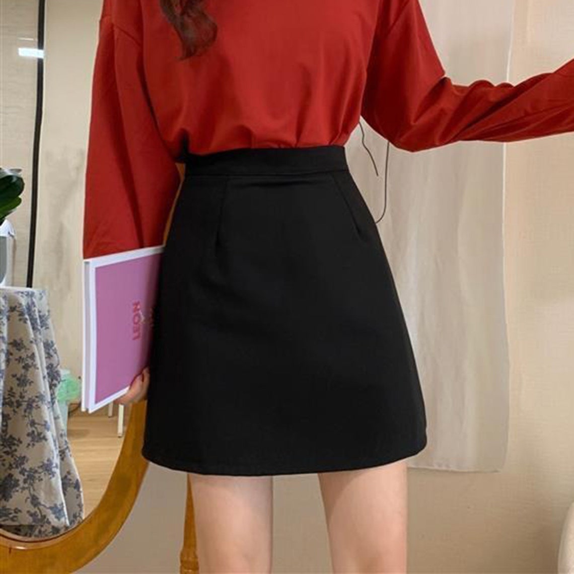 Preppy Ulzzang Empire Casual Fashion Mini Skirt